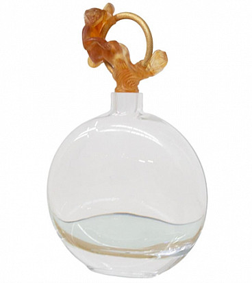 Murano glass vase with monkey by Daum, 1950s