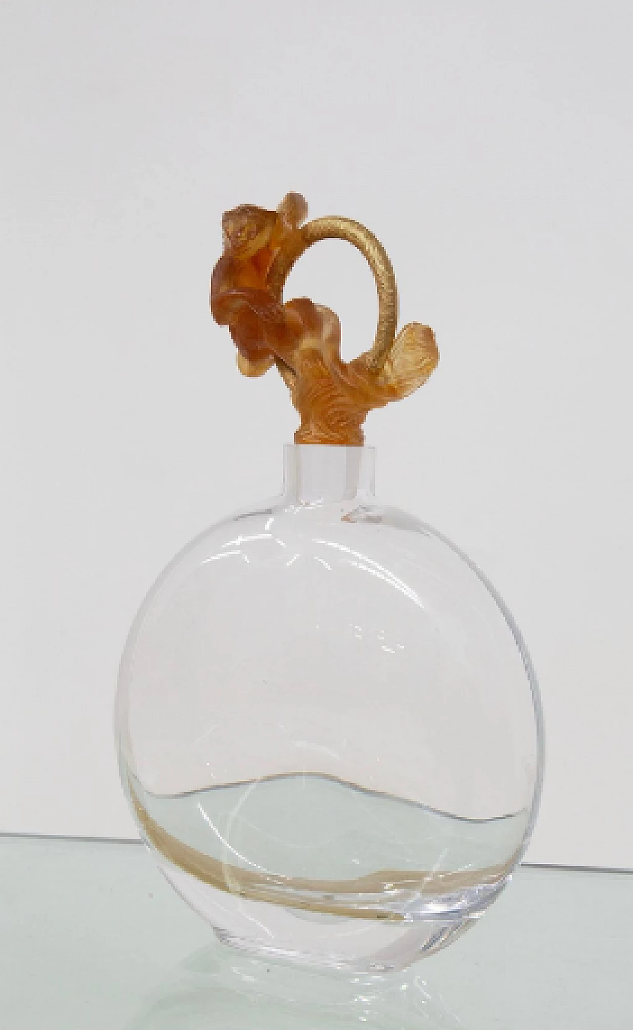Murano glass vase with monkey by Daum, 1950s 4
