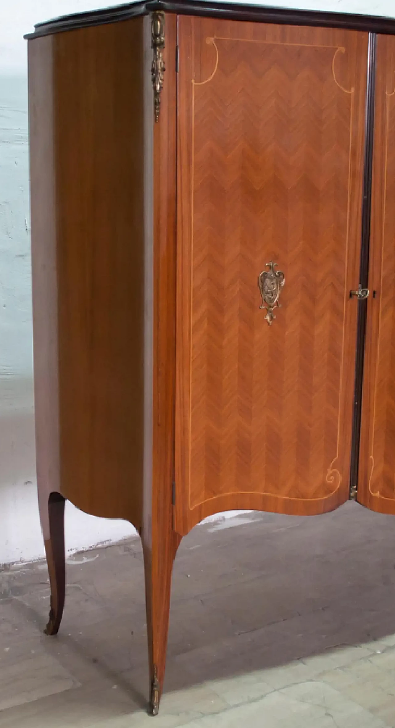 Mobiletto da bar in noce di Leopoldo Malberti, anni '50 8