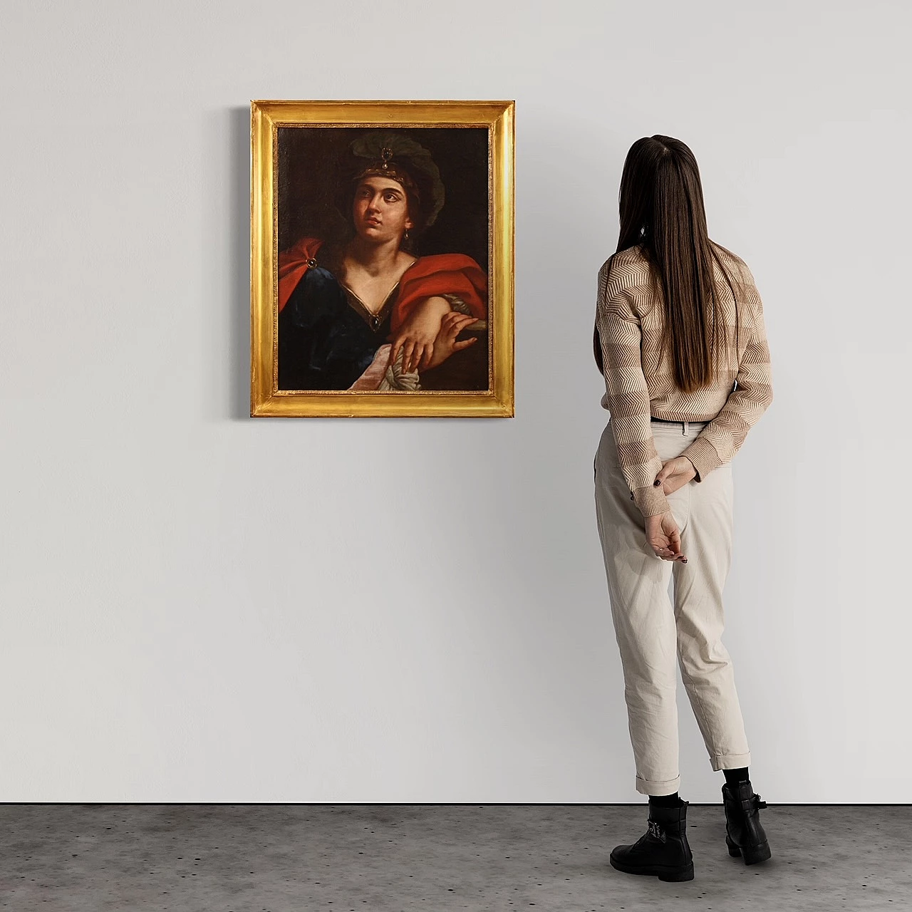 Flaminio Torri, Sibyl, oil painting on canvas, 17th century 3