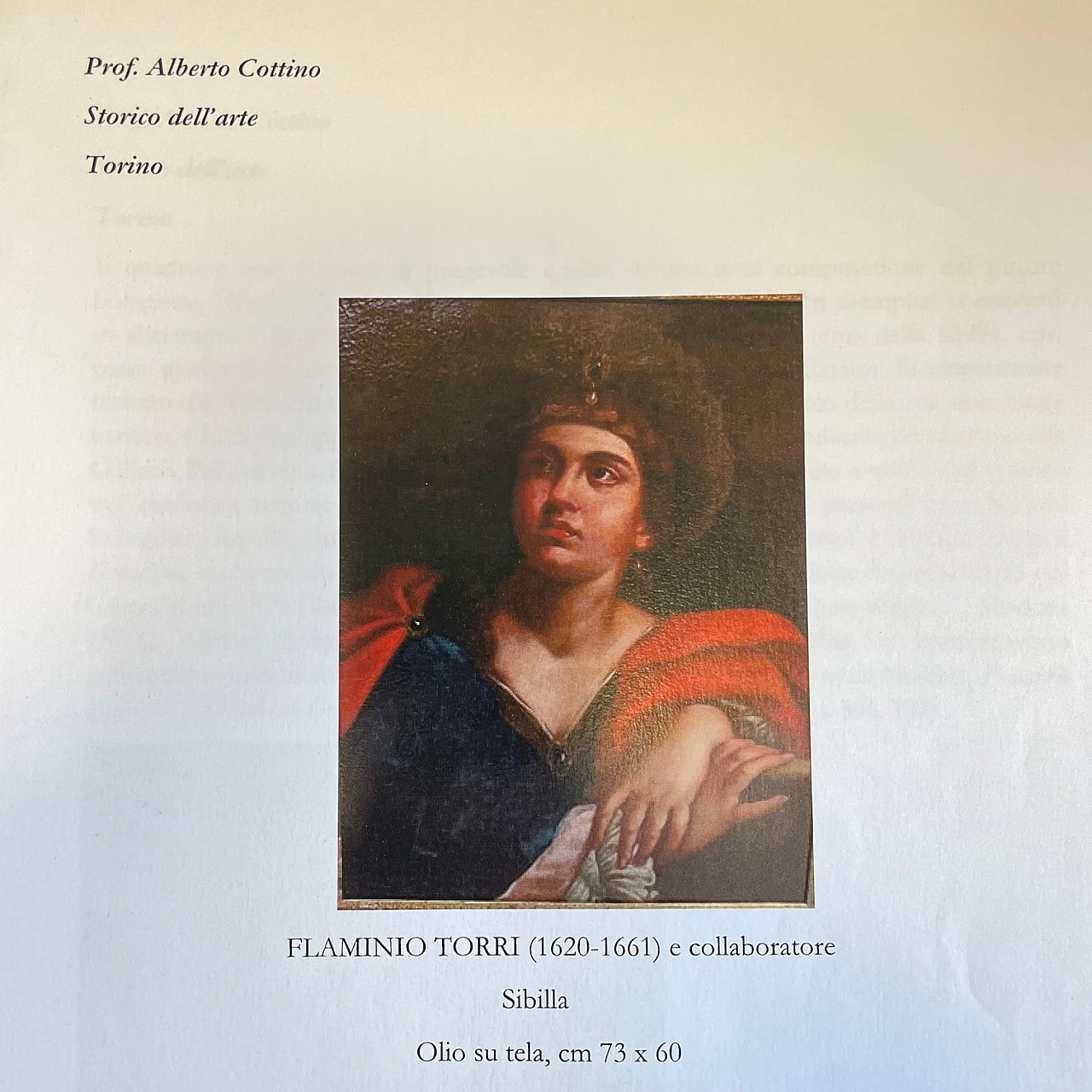 Flaminio Torri, Sibyl, oil painting on canvas, 17th century 4