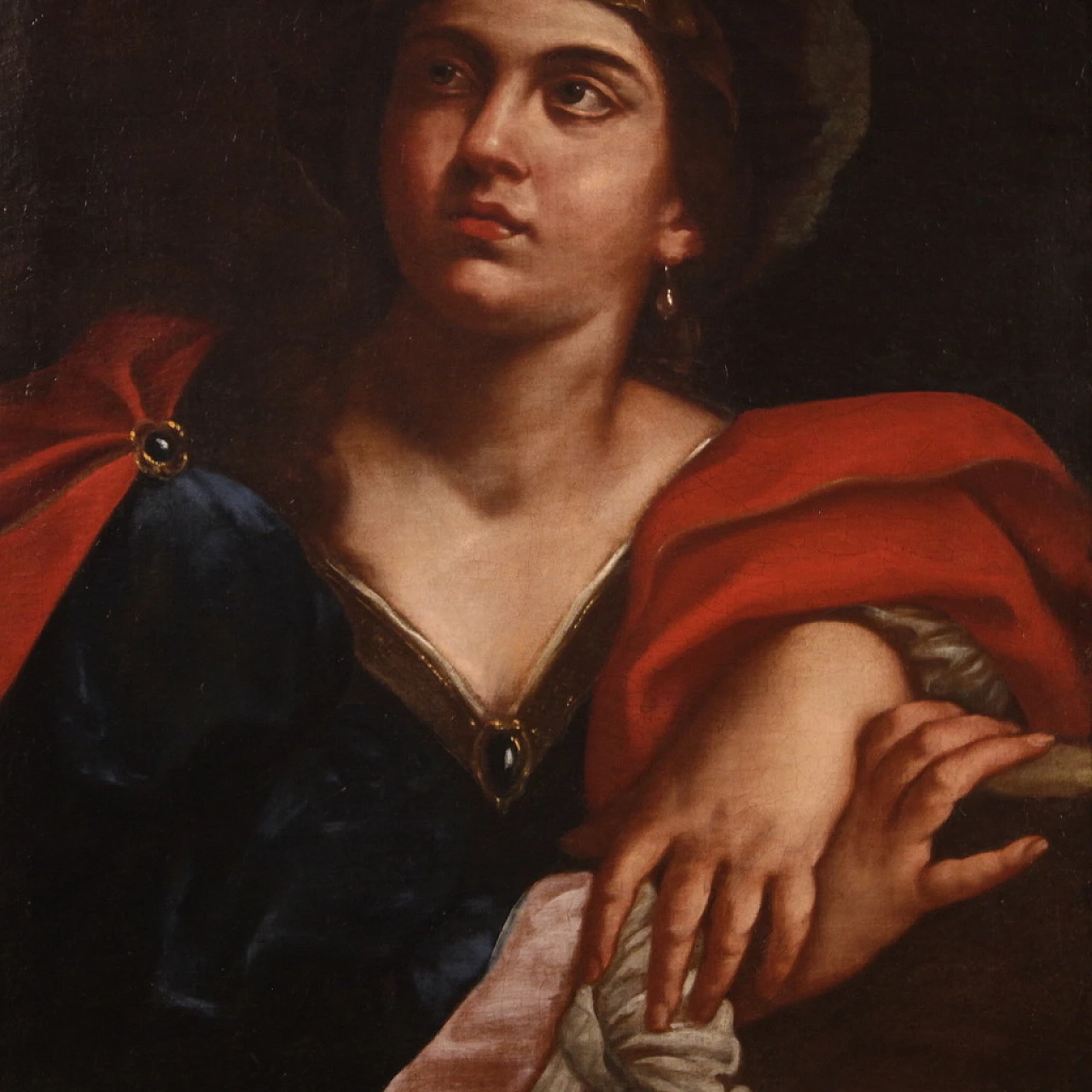 Flaminio Torri, Sibyl, oil painting on canvas, 17th century 5