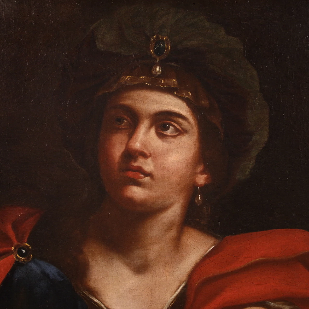 Flaminio Torri, Sibyl, oil painting on canvas, 17th century 6