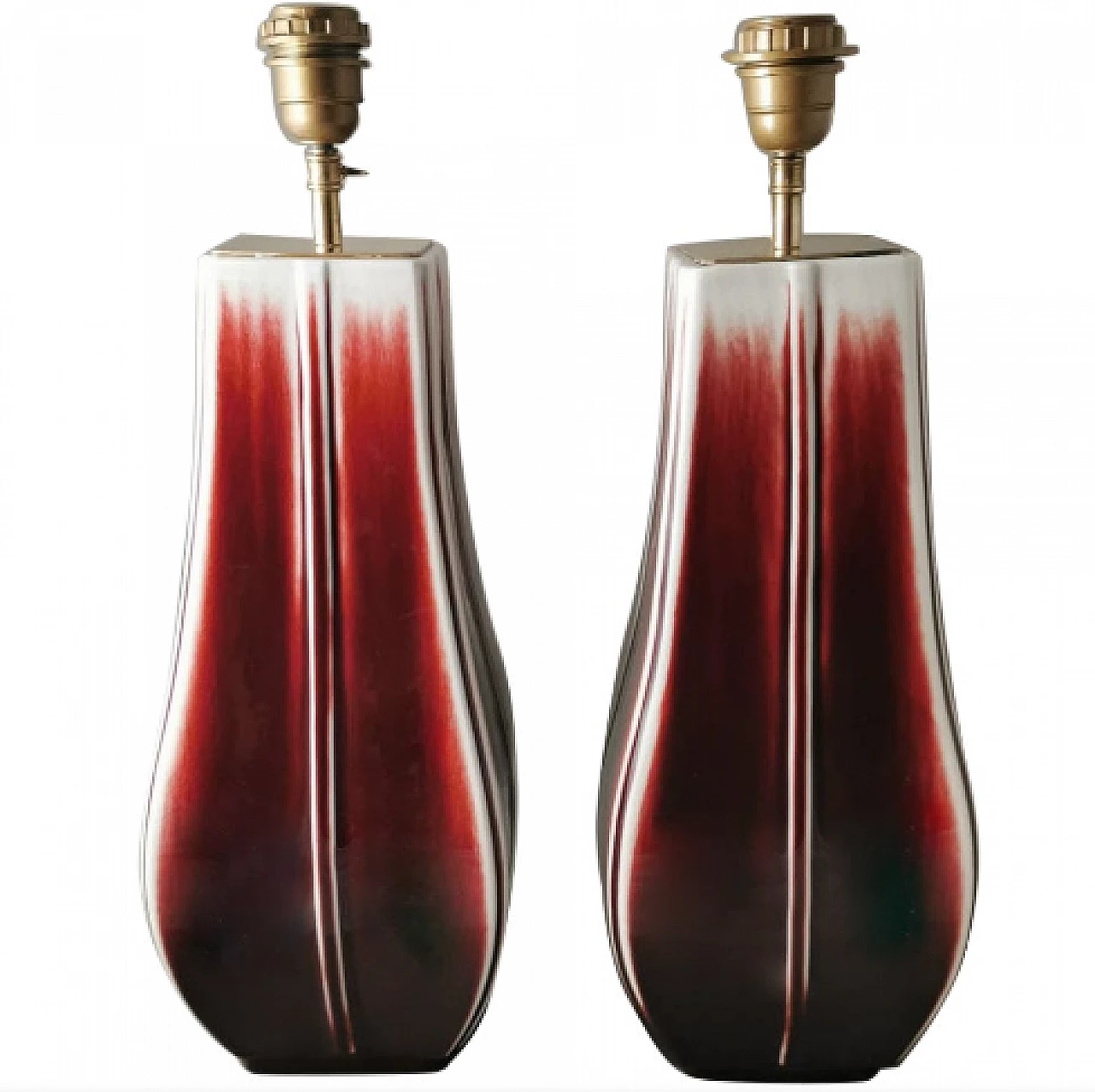 Pair of Jingdezhen ceramic table lamps, 1960s 1