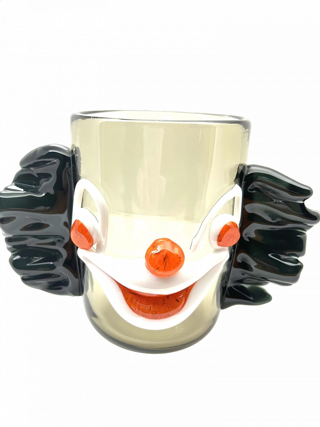 Scultura di testa di pagliaccio in vetro di Murano, anni '2000 7