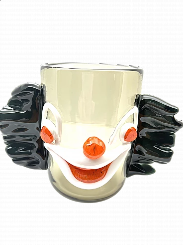 Sculpture of a clown's head in Murano glass, 2000s
