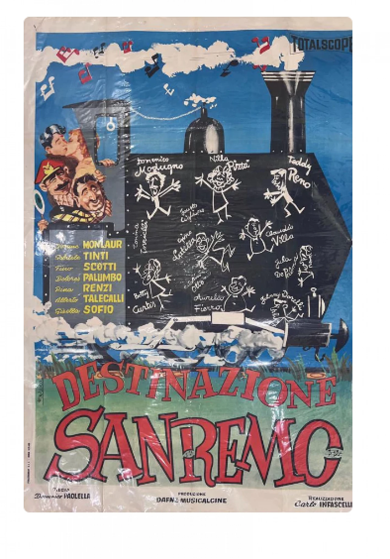 Manifesto cinematografico di Destinazione Sanremo, 1954 1