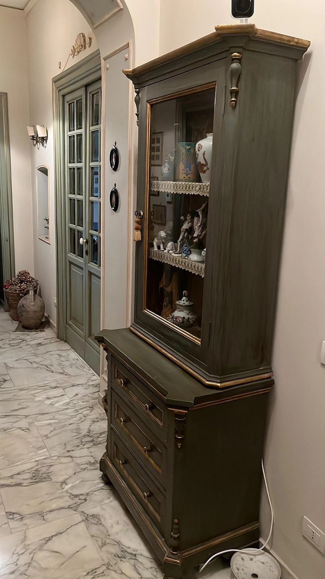 Credenza in legno con vetrina, '800 7