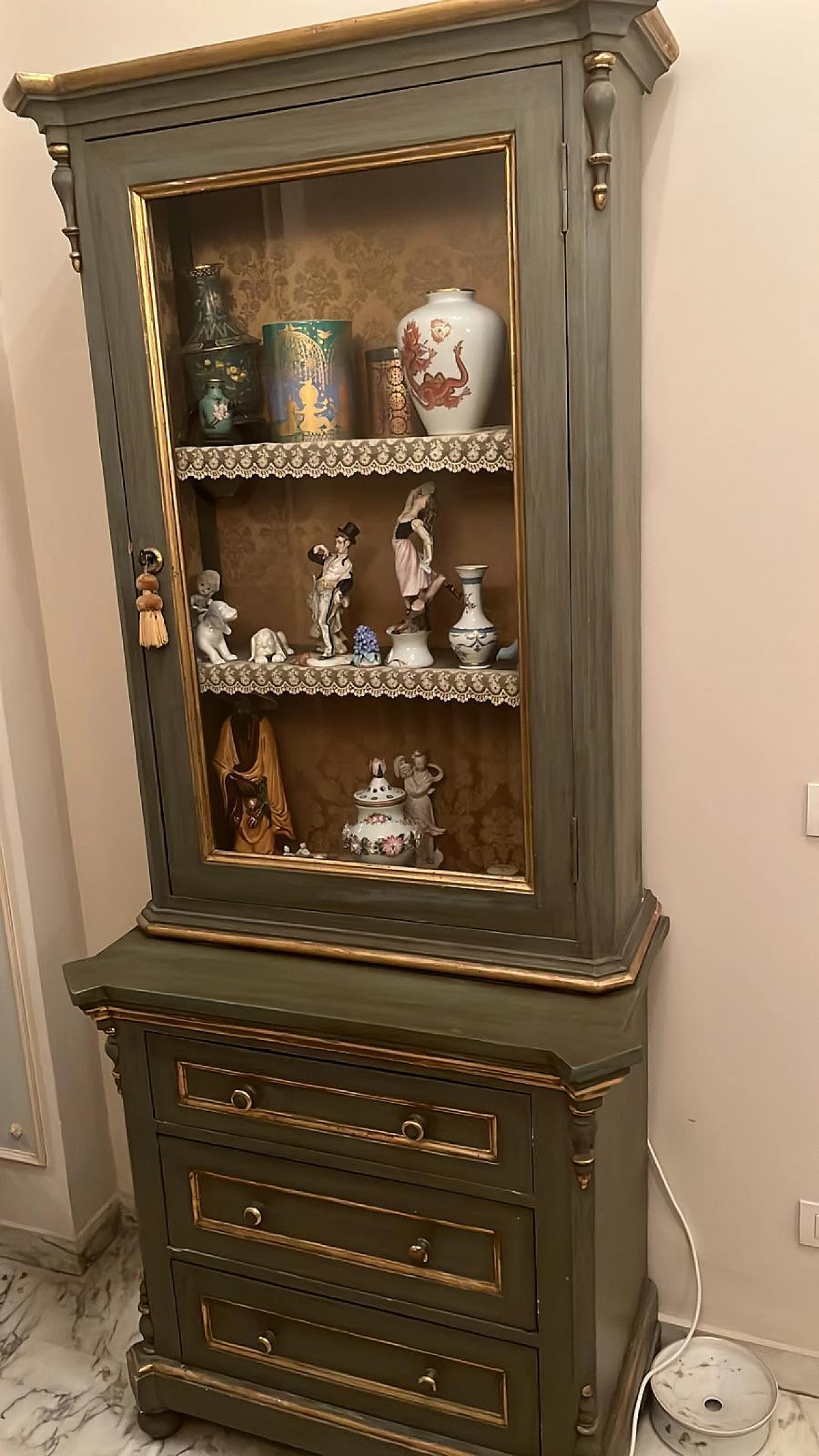 Credenza in legno con vetrina, '800 9