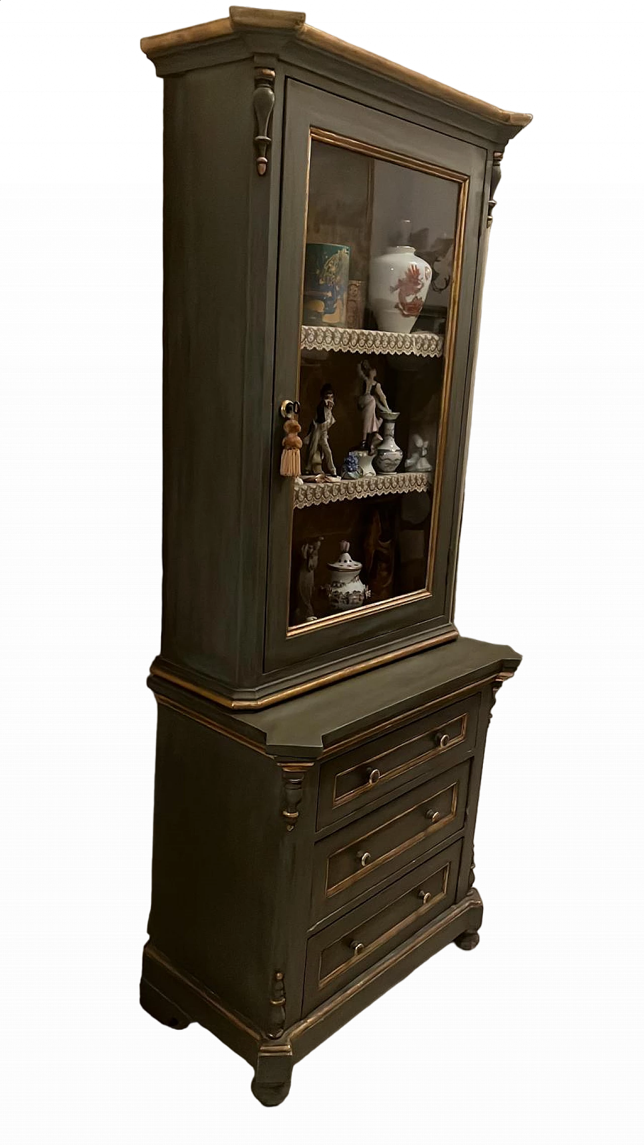 Credenza in legno con vetrina, '800 10