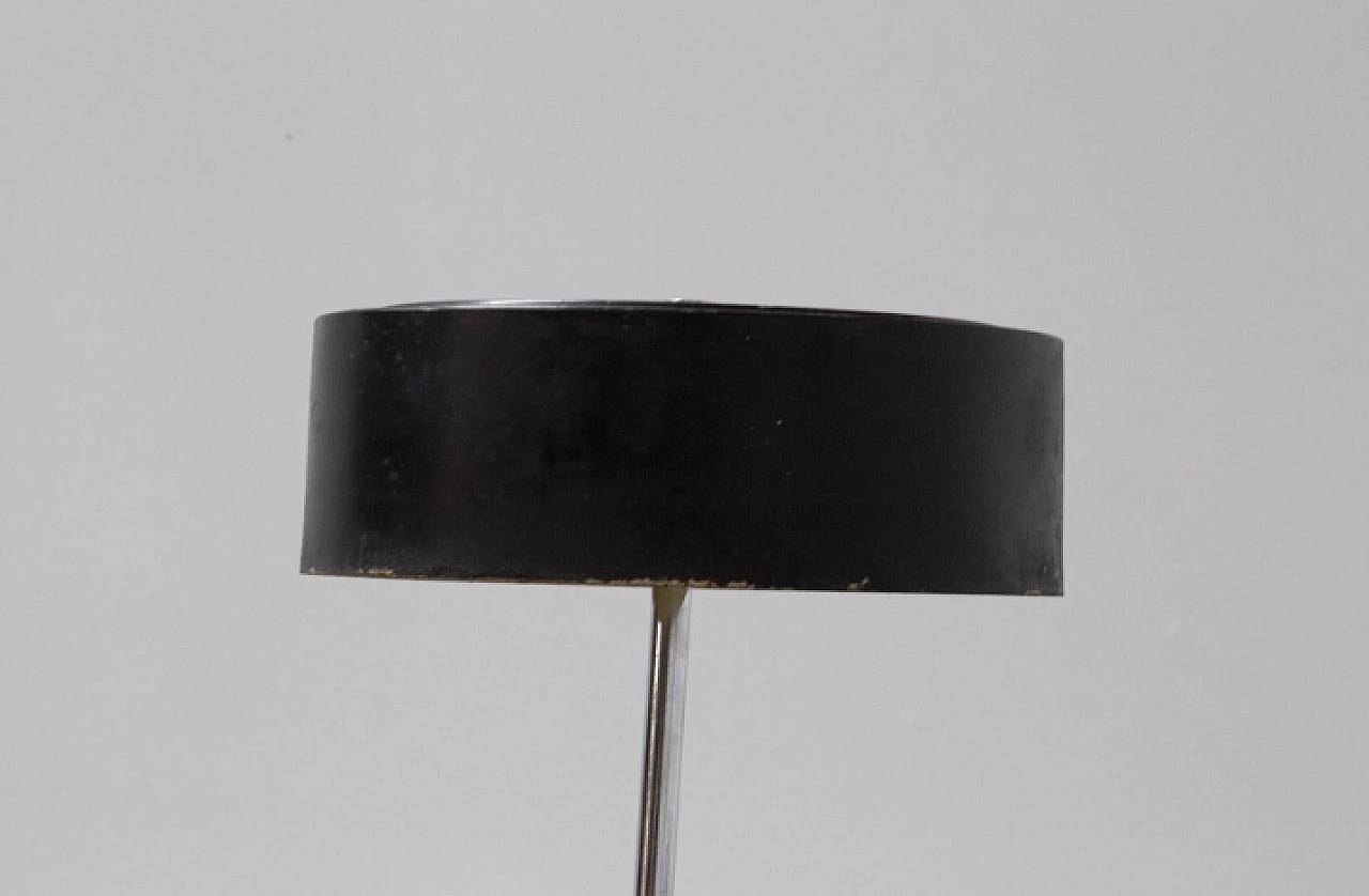 Lampada da tavolo in alluminio nero opaco, anni '60 3
