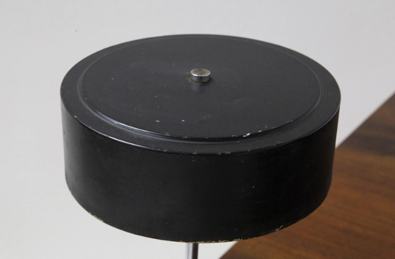 Matte black aluminum table lamp, 1960s 5