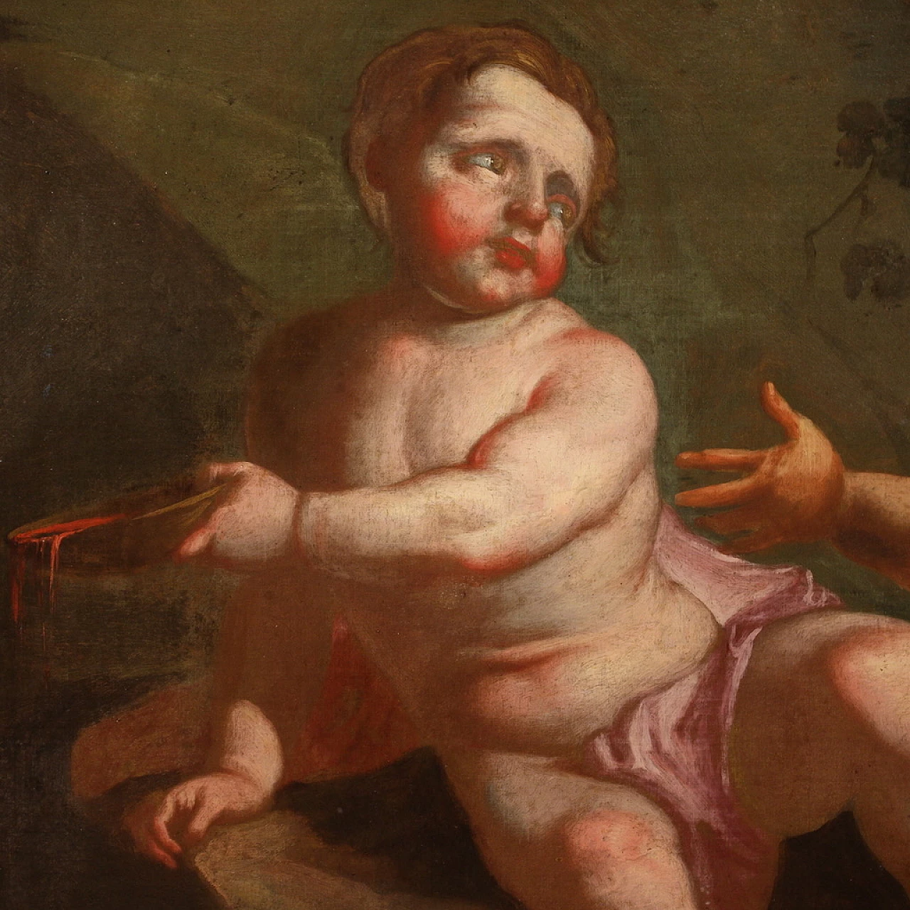 Baccanale di putti, dipinto a olio su tela, '600 4