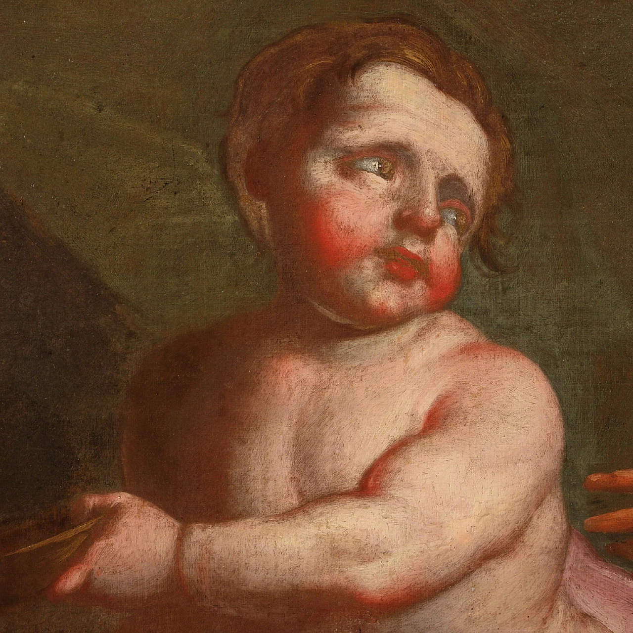 Baccanale di putti, dipinto a olio su tela, '600 10
