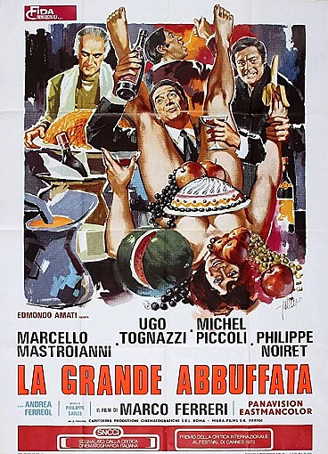 Manifesto cinematografico di La Grande Abbuffata, 1973