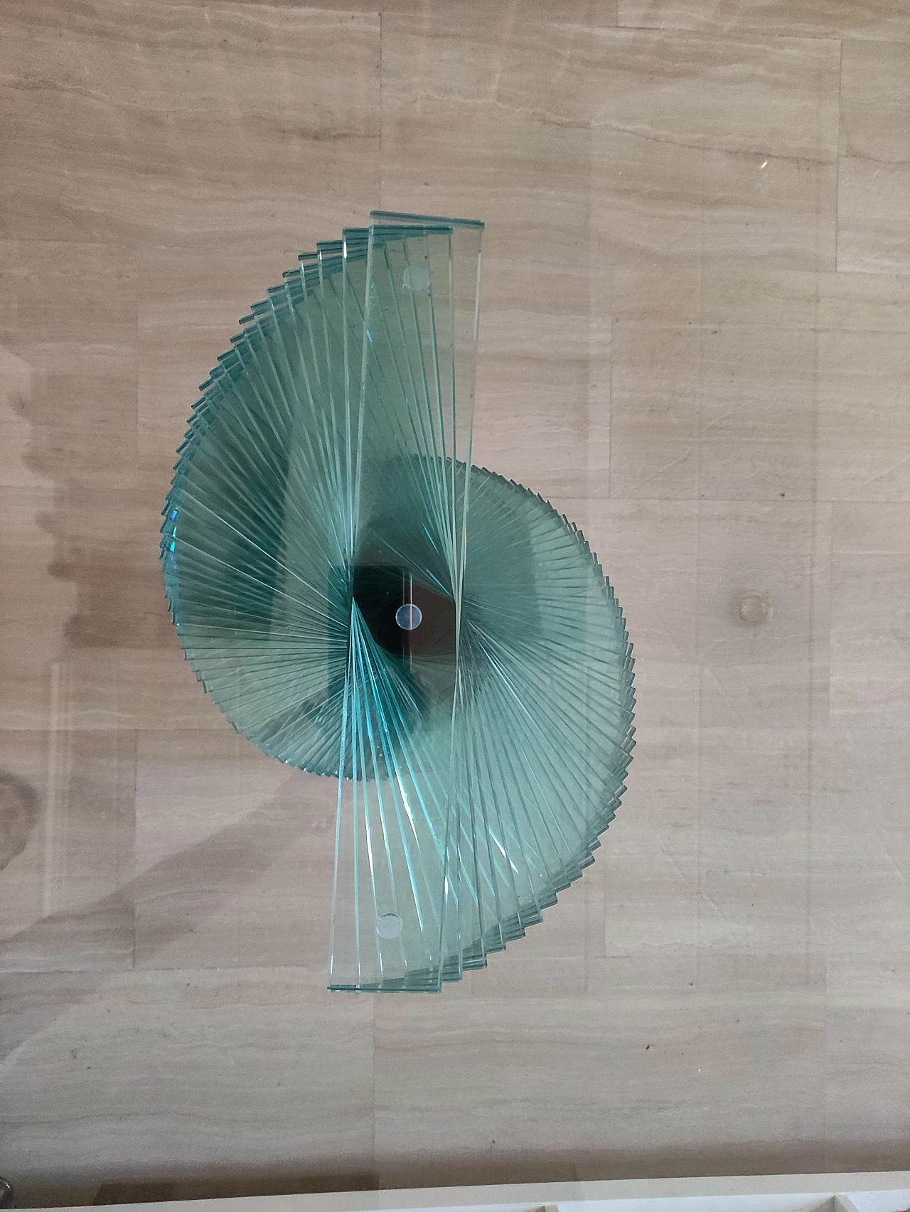 Crystal table with spiral legs by Ravello, 1980s 4