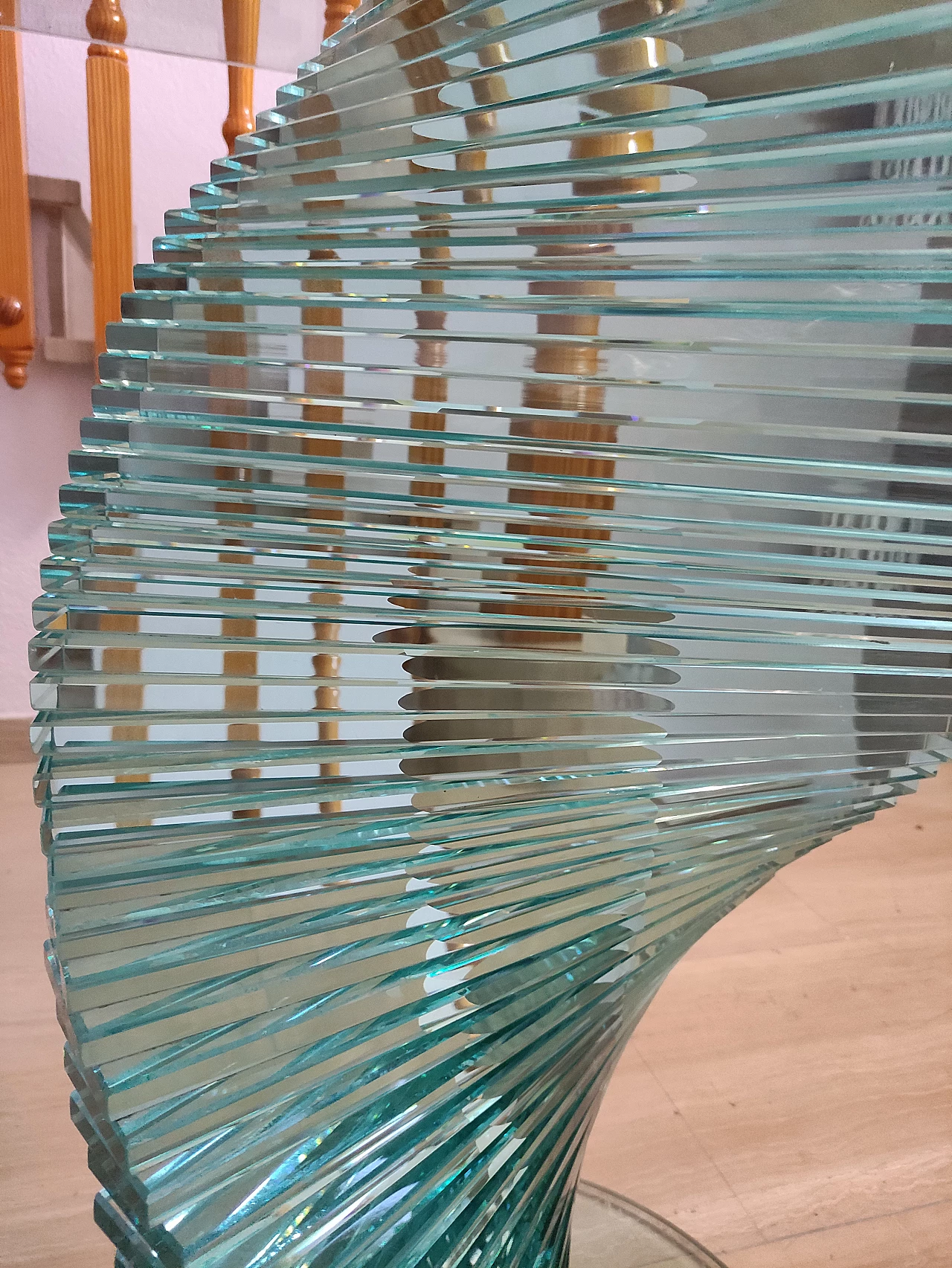 Crystal table with spiral legs by Ravello, 1980s 16