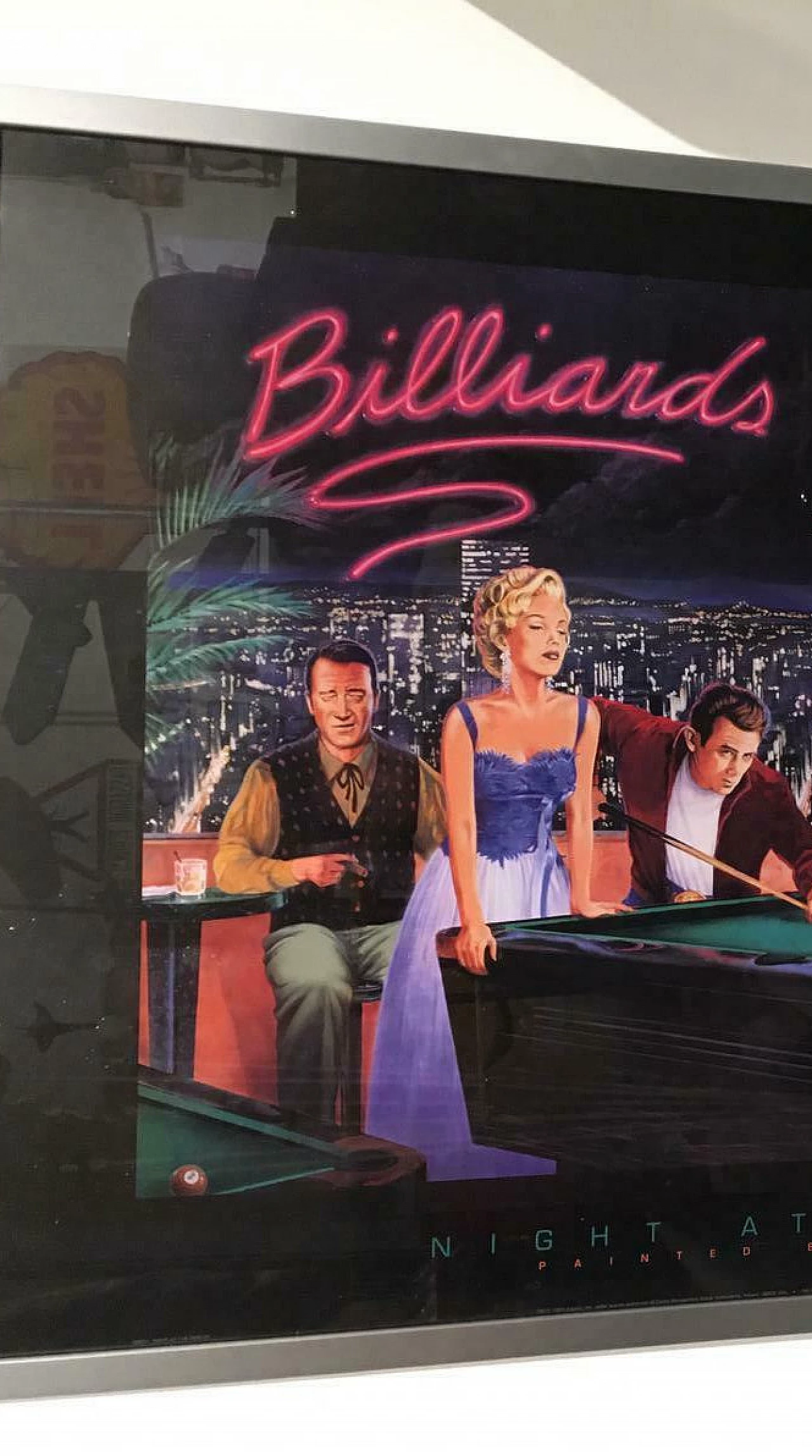 Framed Billiards poster, 1993 1