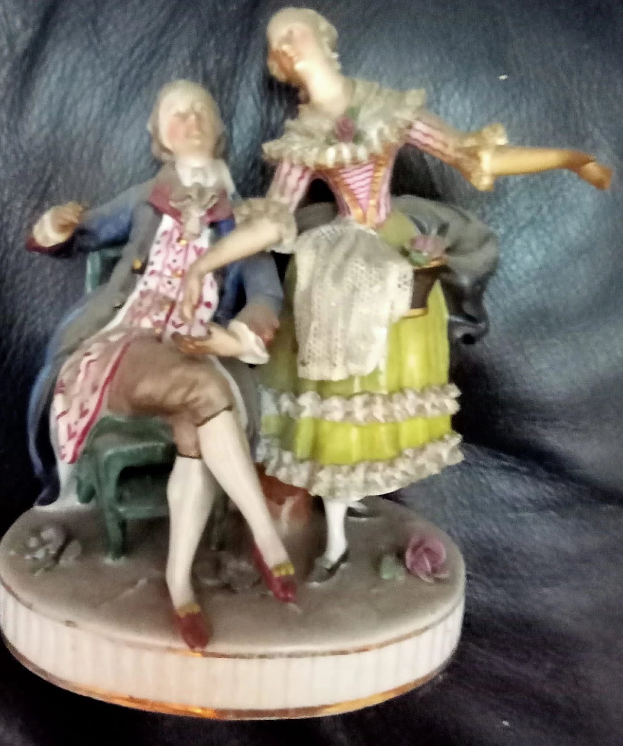 Statuettes of 18th-century figures in Capodimonte ceramics, 1910s 10