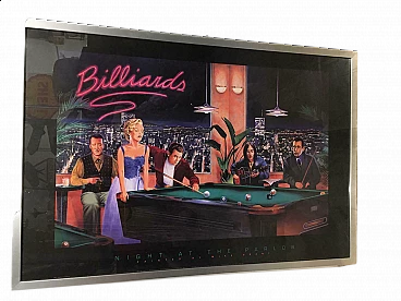Framed Billiards poster, 1993