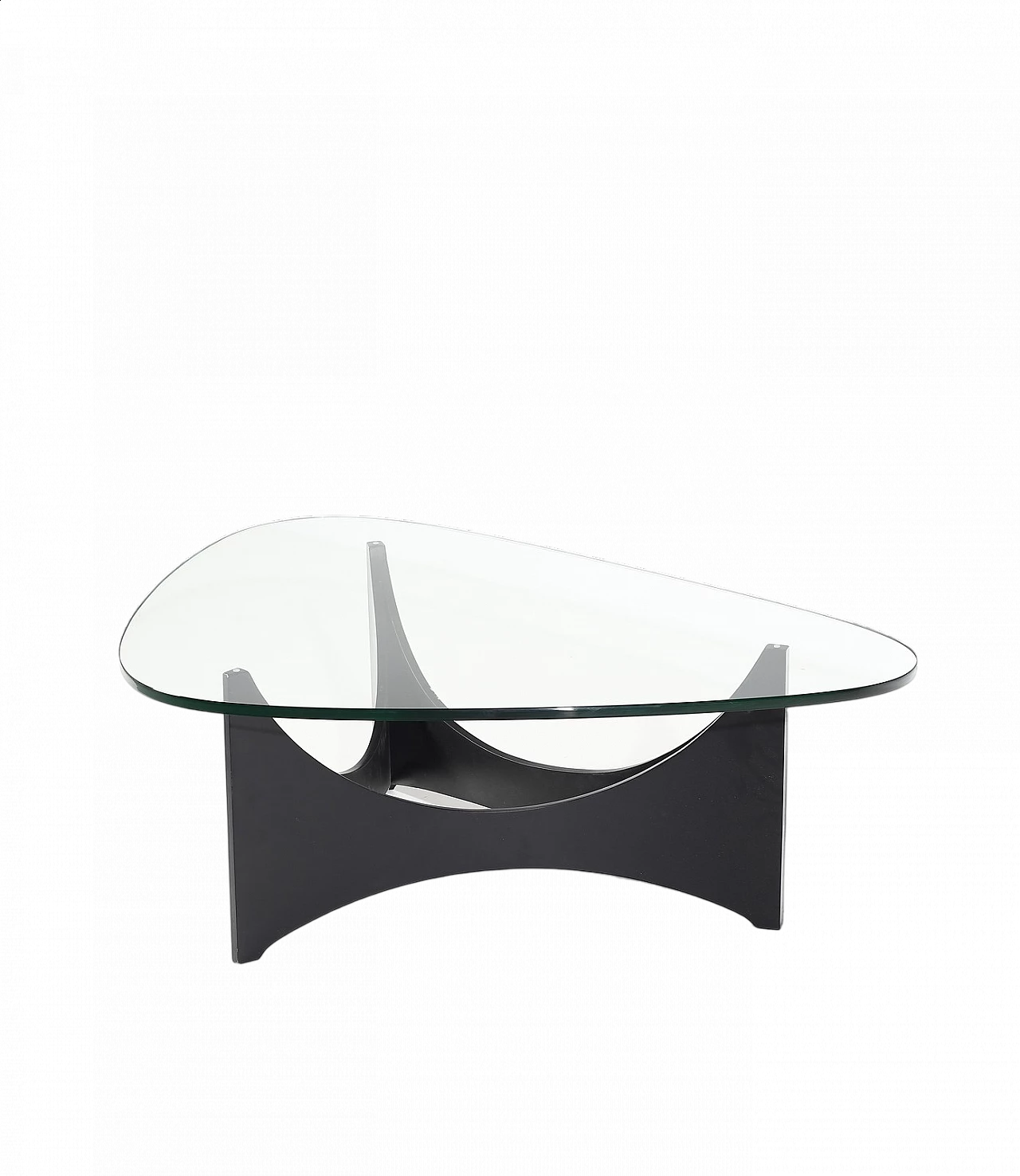 Tavolino in legno e vetro di Werner Blaser per Spectrum, anni '60 5