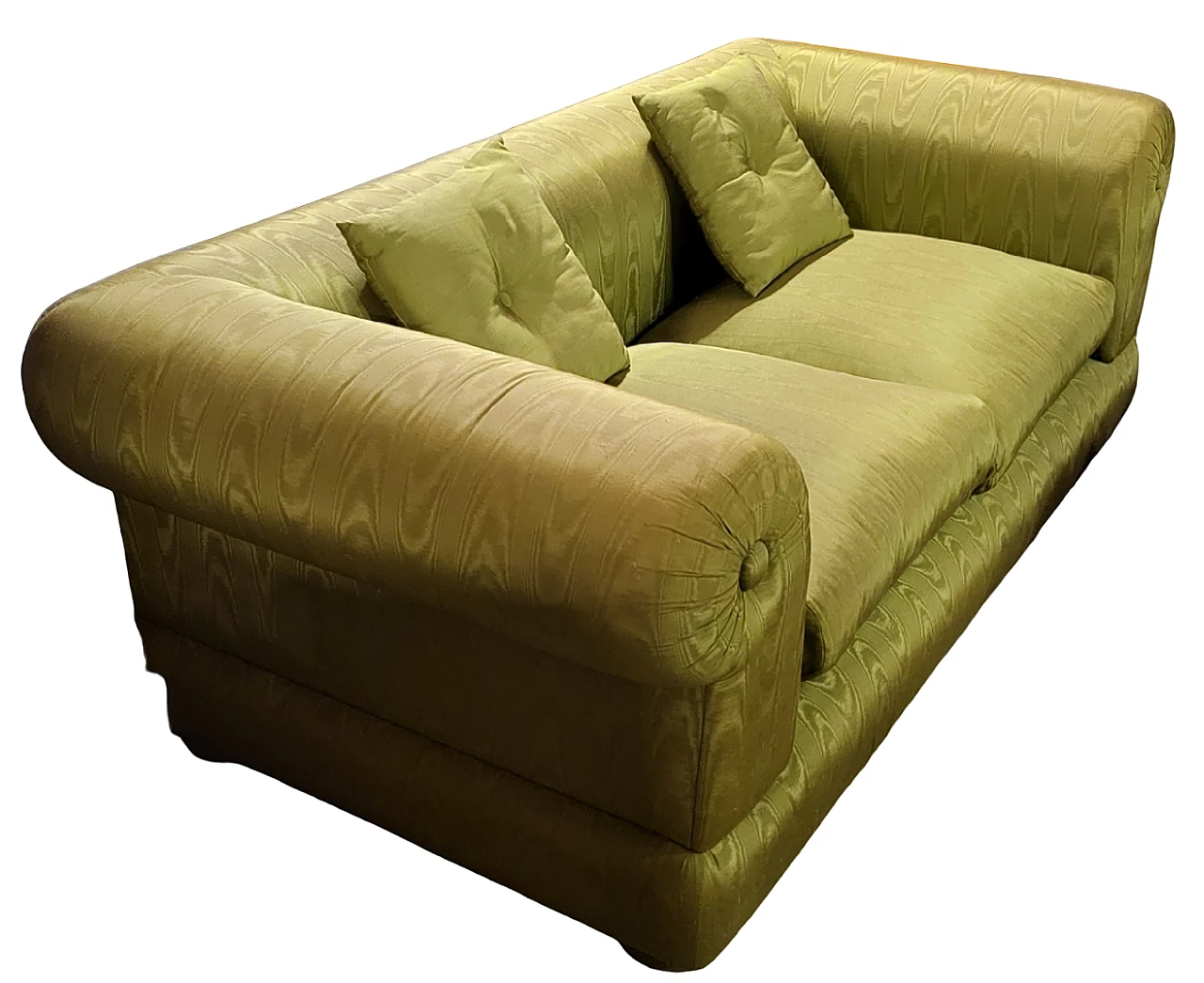 Green fabric sofa by Tommaso Barbi, 1970s 8