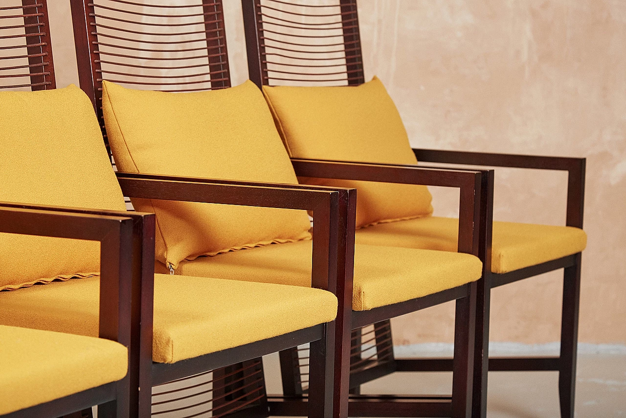 4 Astoria armchairs by Franco Bizzozzero for Bonacina 6