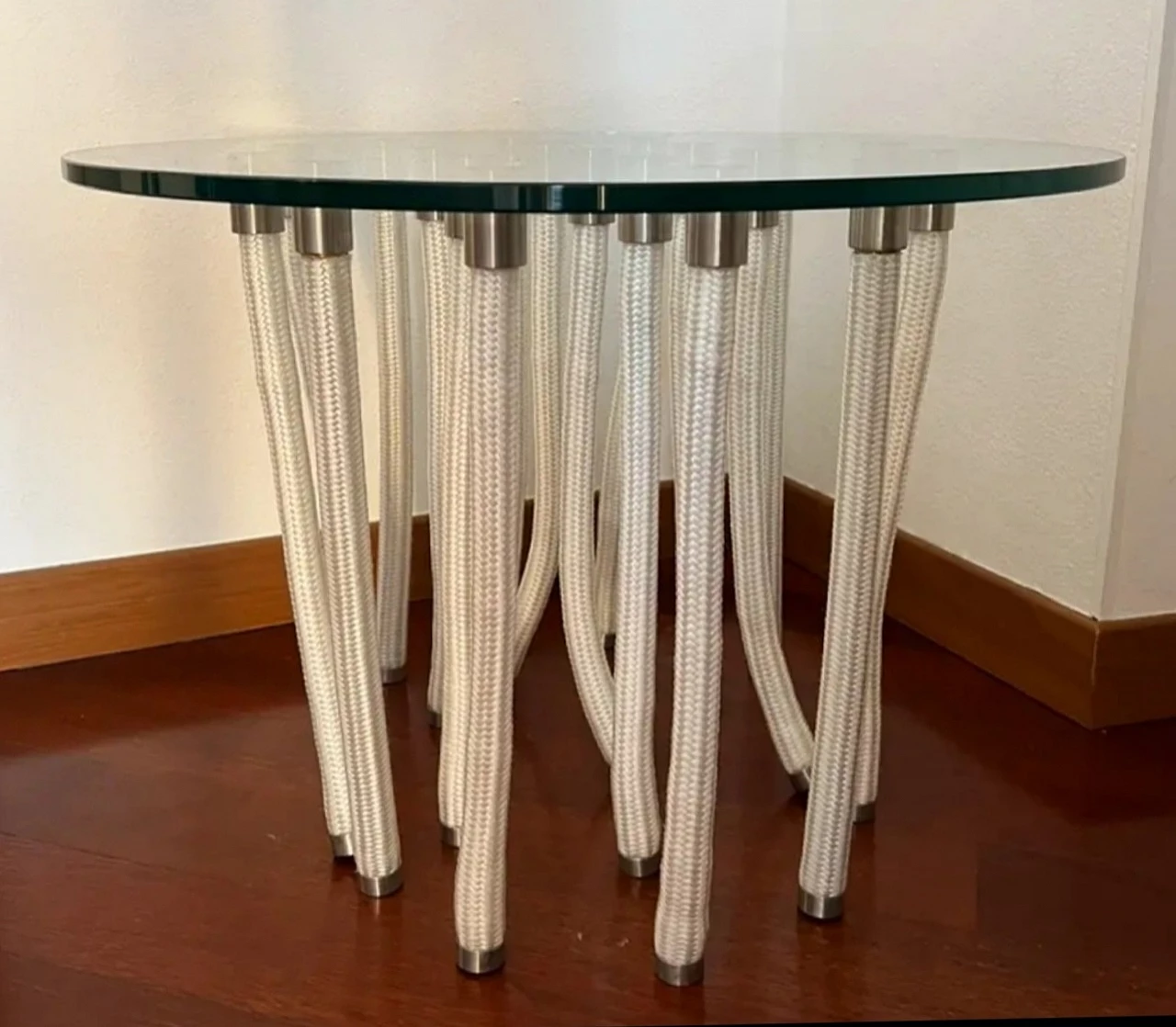 Tavolino Org con gambe in acciaio e corda di Fabio Novembre per Cappellini, anni '2000 1