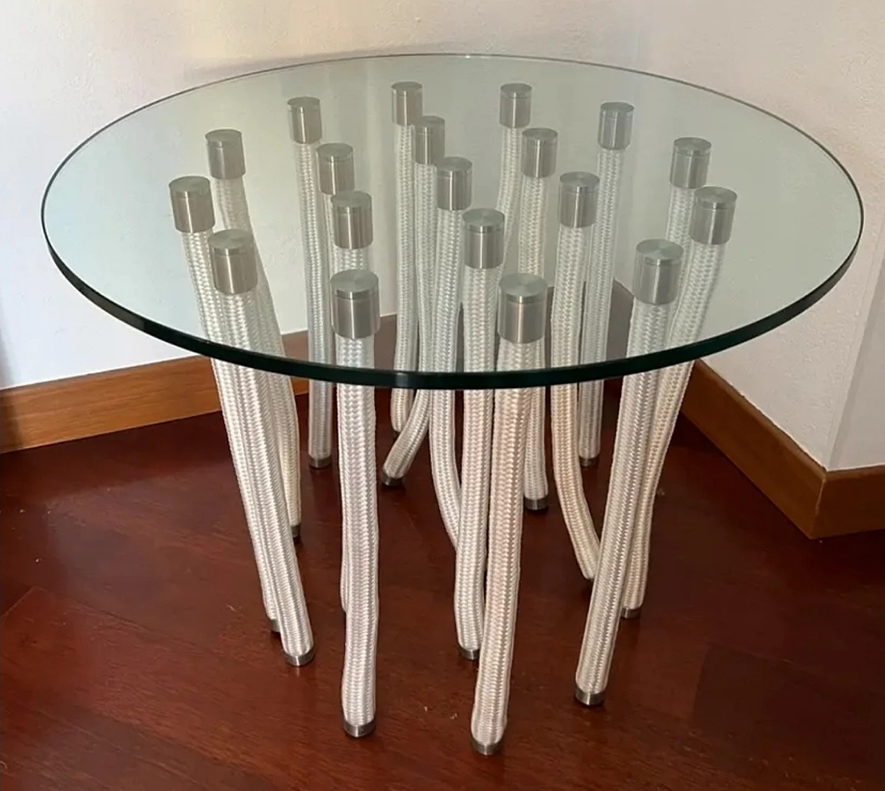 Org coffee table with steel and rope legs by Fabio Novembre for Cappellini, 2000s 2