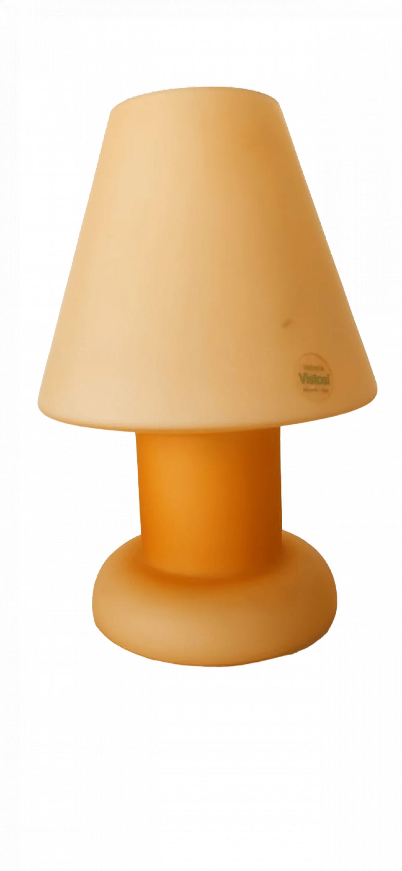 Orange glass table lamp by Vistosi, 1980s 10