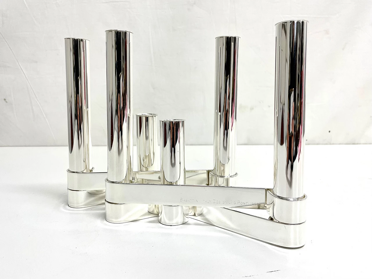 Metal candelabra by Gio Ponti for Lino Sabattini, 1950s 3