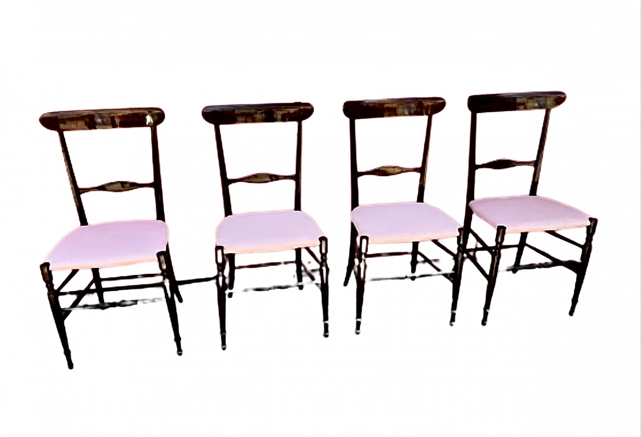 4 Campanino chairs by Gaetano Descalzi, 1950s 1