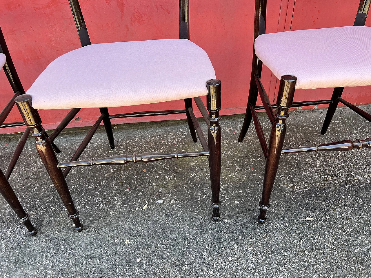 4 Campanino chairs by Gaetano Descalzi, 1950s 4