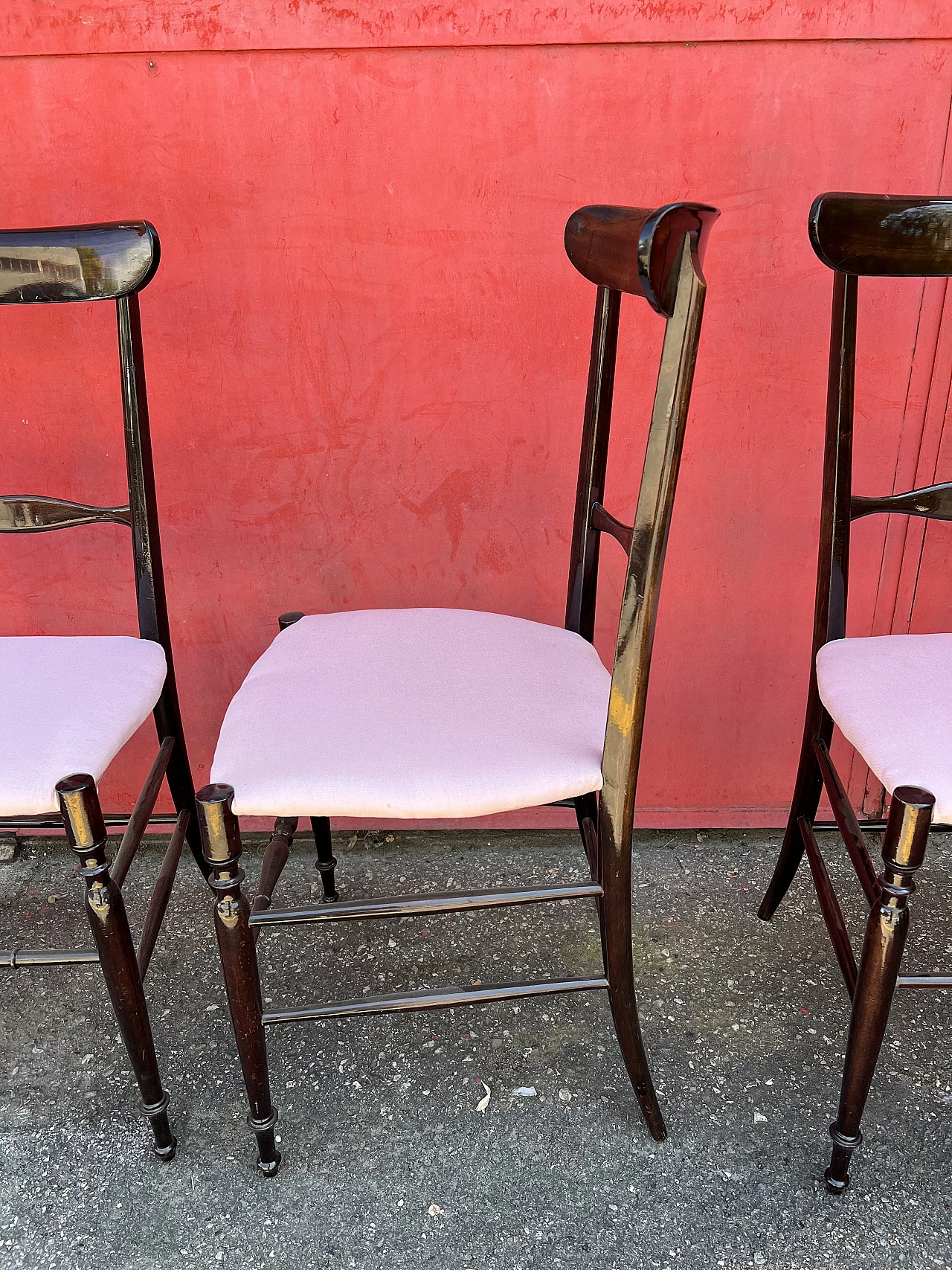 4 Campanino chairs by Gaetano Descalzi, 1950s 5