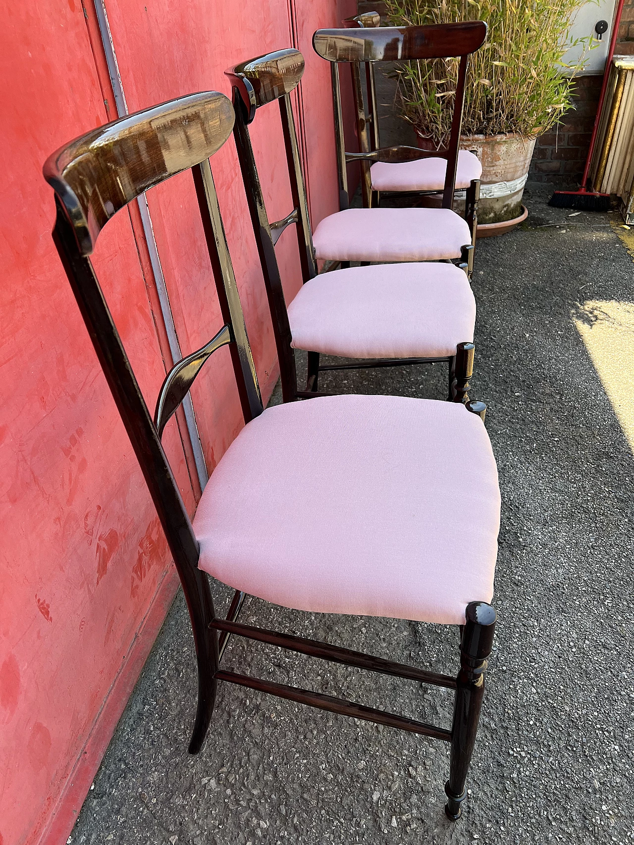 4 Campanino chairs by Gaetano Descalzi, 1950s 9