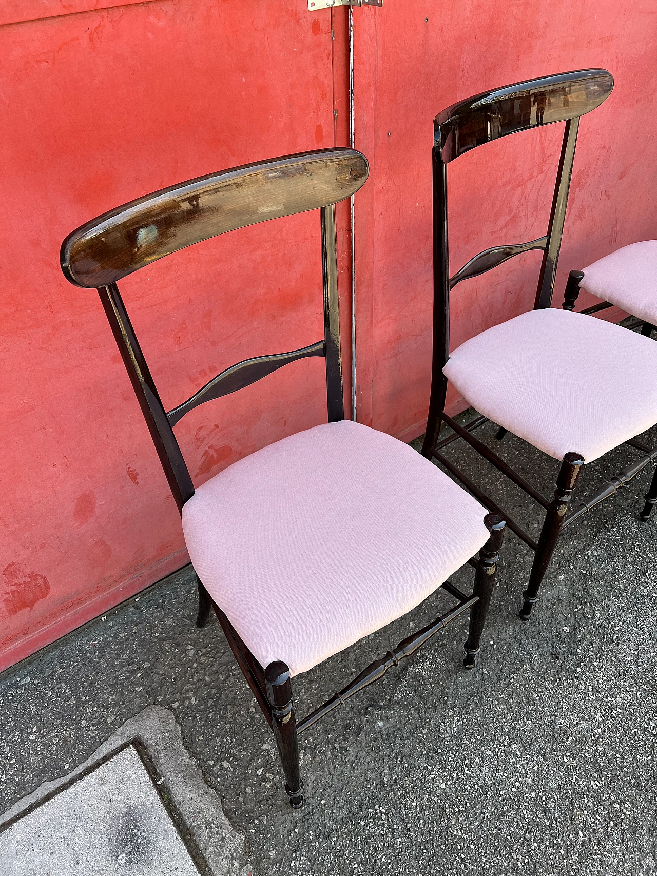 4 Campanino chairs by Gaetano Descalzi, 1950s 10