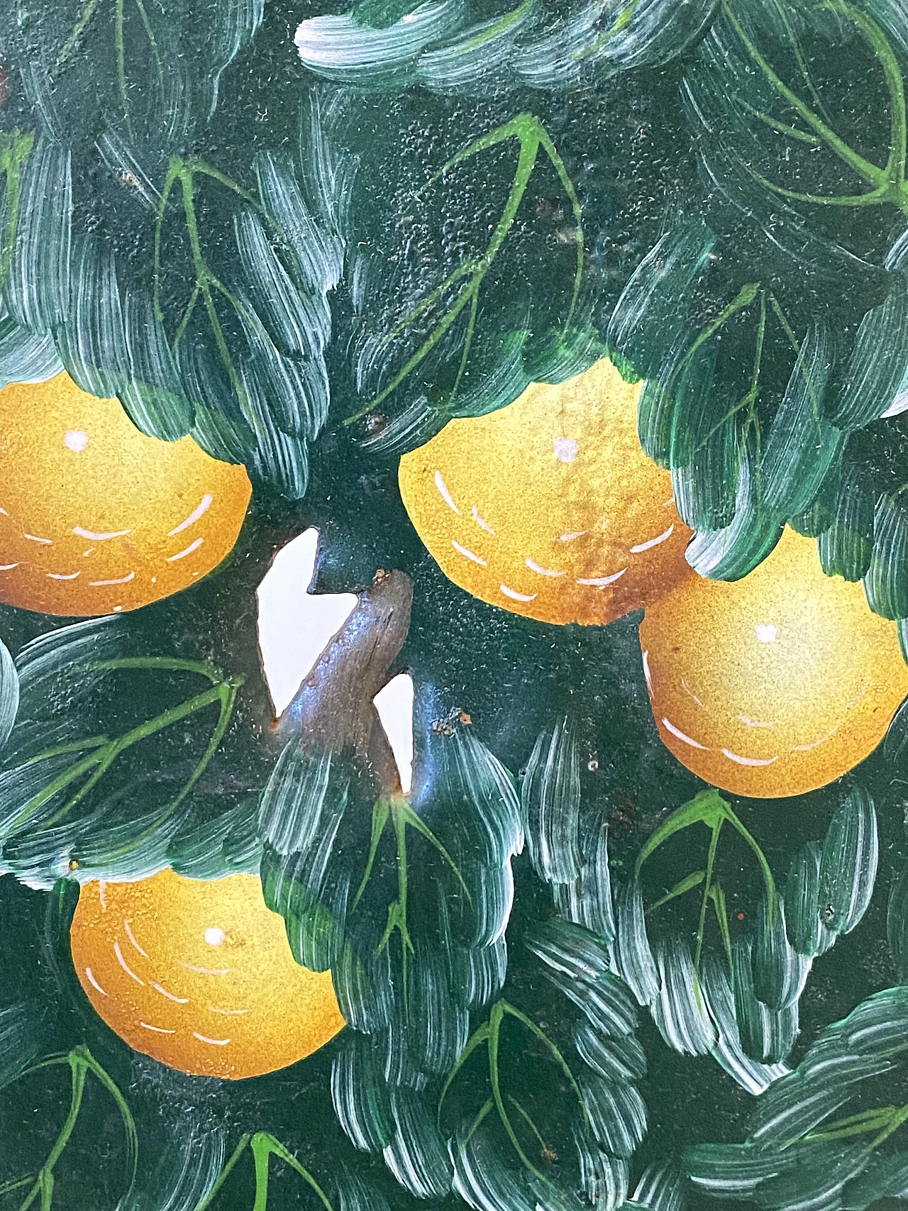 Portavaso in ferro laccato a forma di albero, anni '60 7