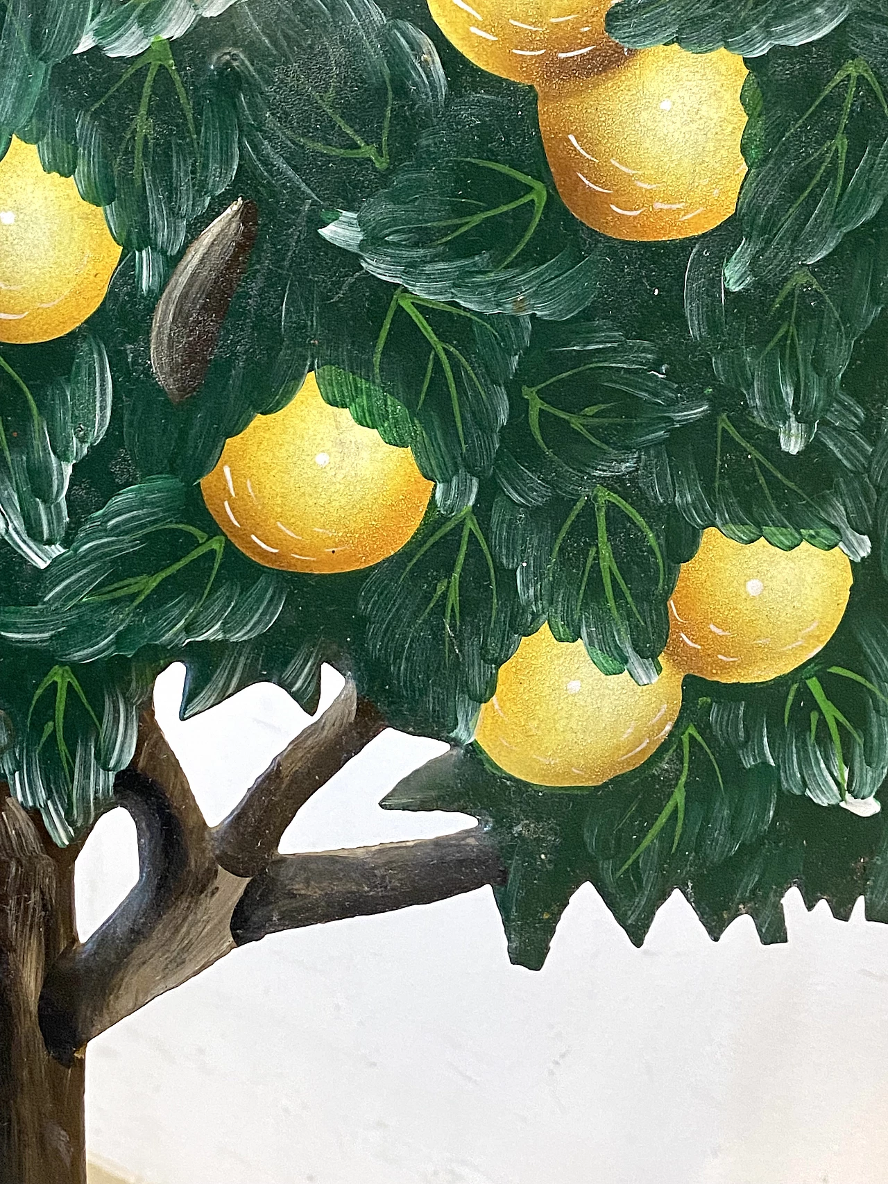 Portavaso in ferro laccato a forma di albero, anni '60 9