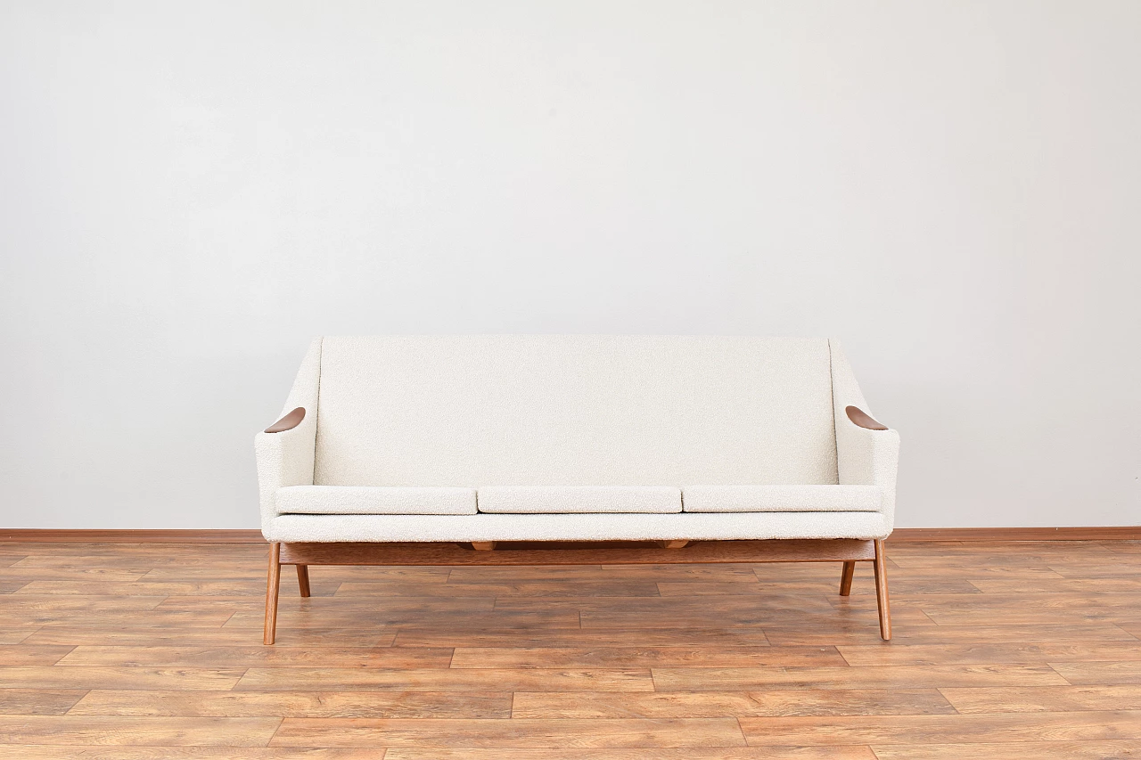 Mid-Century teak and bouclé sofa by Rekkedal & Vartdal Furniture, 1960s 3