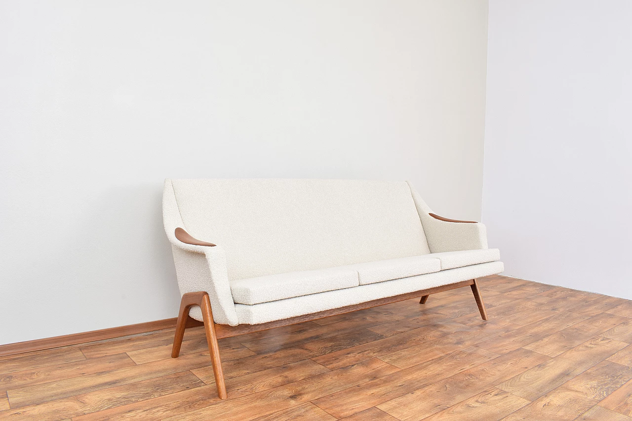 Mid-Century teak and bouclé sofa by Rekkedal & Vartdal Furniture, 1960s 6
