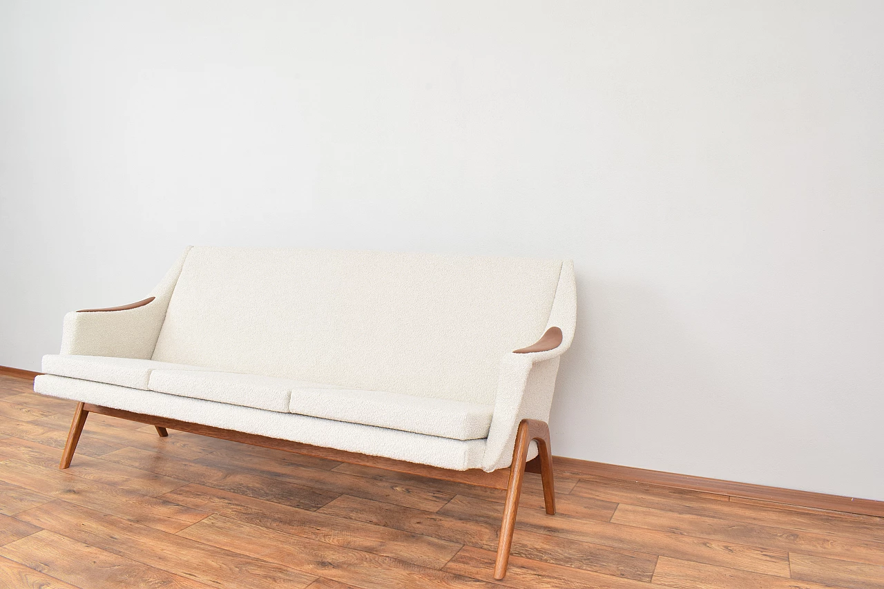 Mid-Century teak and bouclé sofa by Rekkedal & Vartdal Furniture, 1960s 7