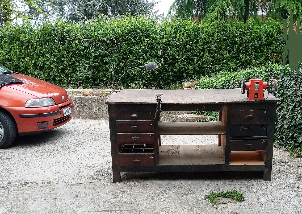 Workbench with vice and sander, 1940s 5