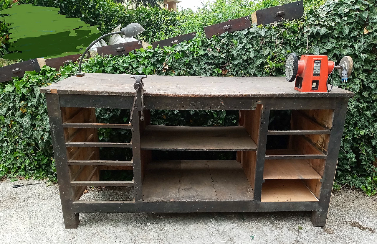 Workbench with vice and sander, 1940s 6