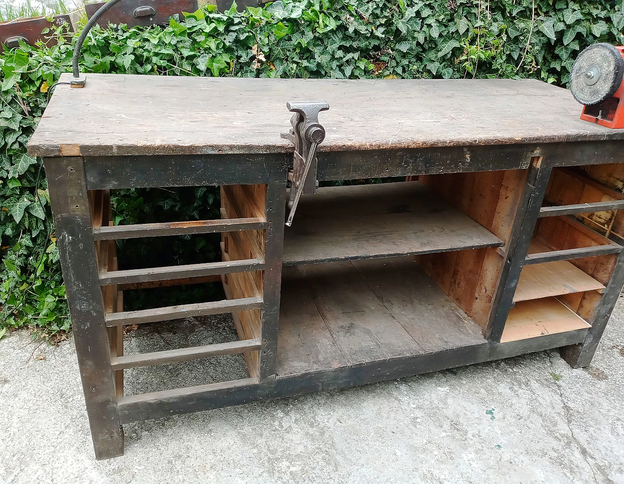 Workbench with vice and sander, 1940s 7