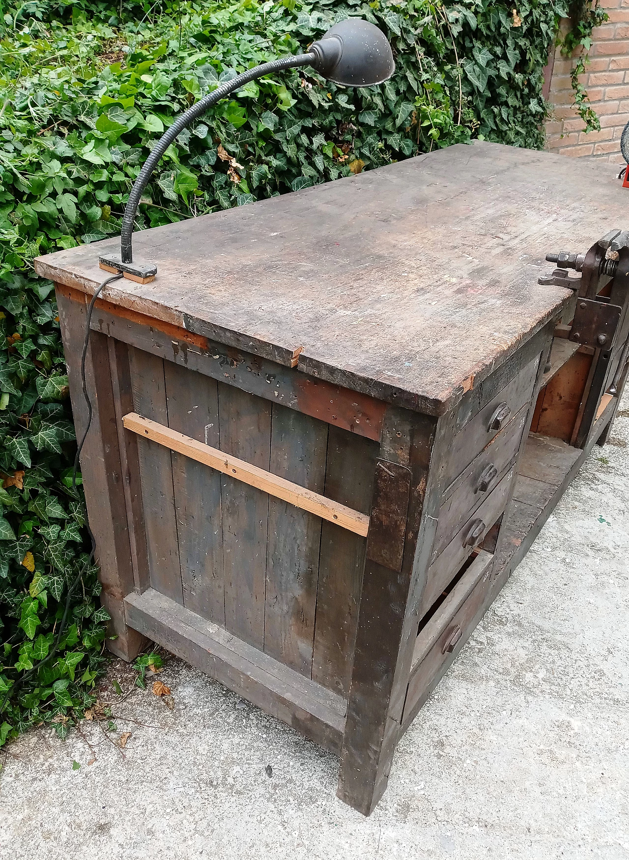 Workbench with vice and sander, 1940s 13