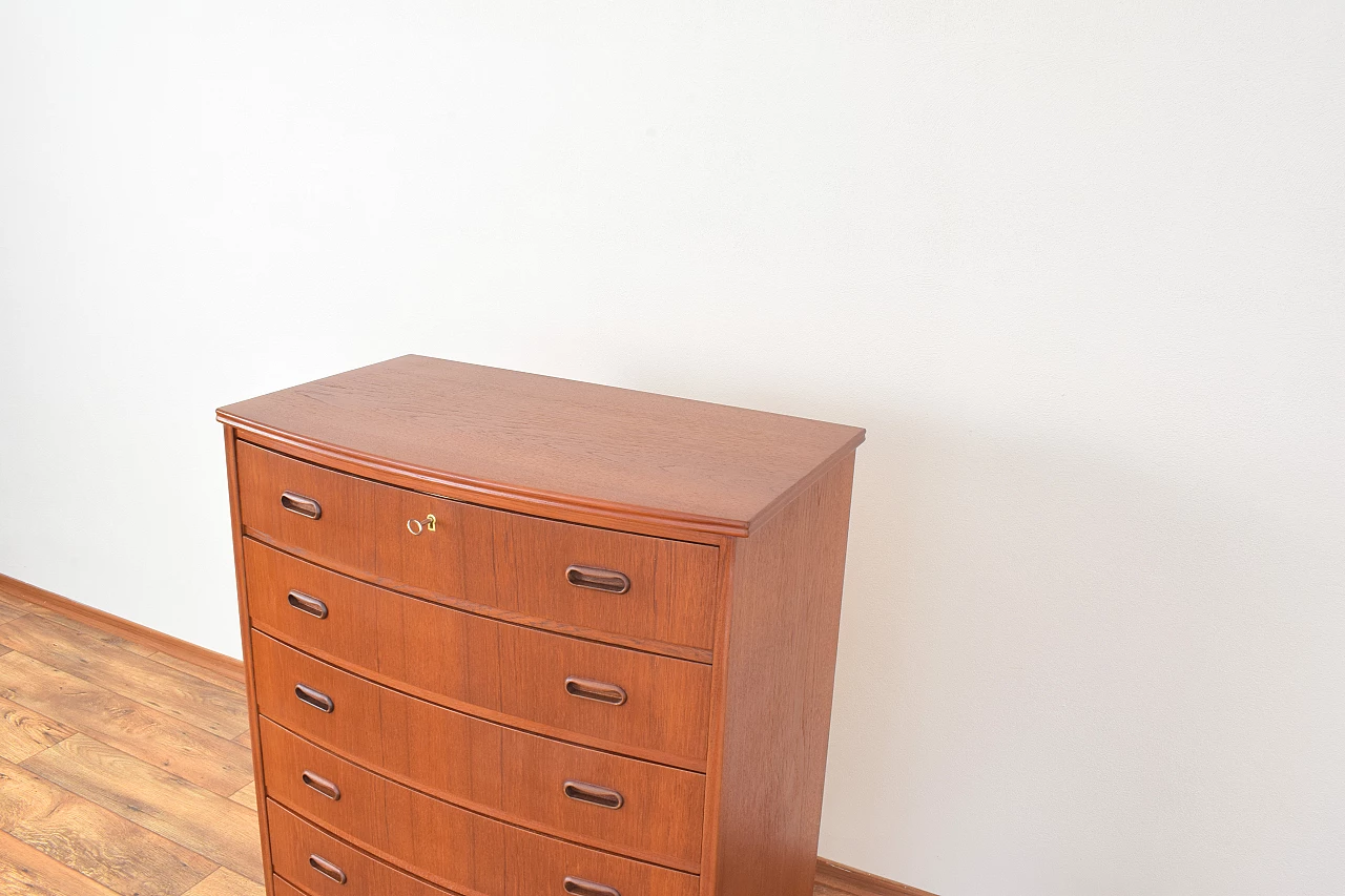 Danish teak chest of drawers with solid oak legs, 1960s 12