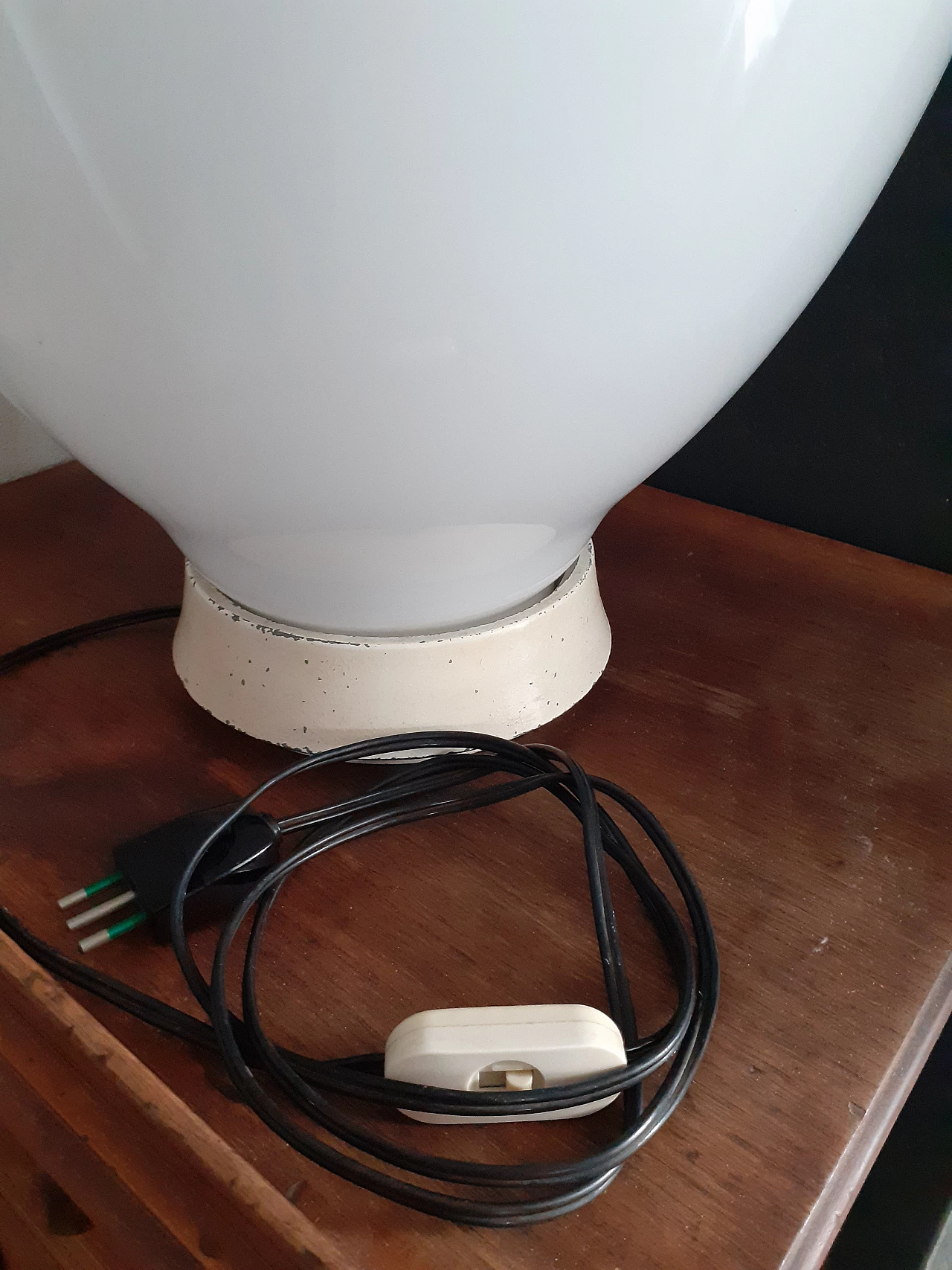 Elisse table lamp in white glass by Claudio Salocchi for Sormani, 1960s 5