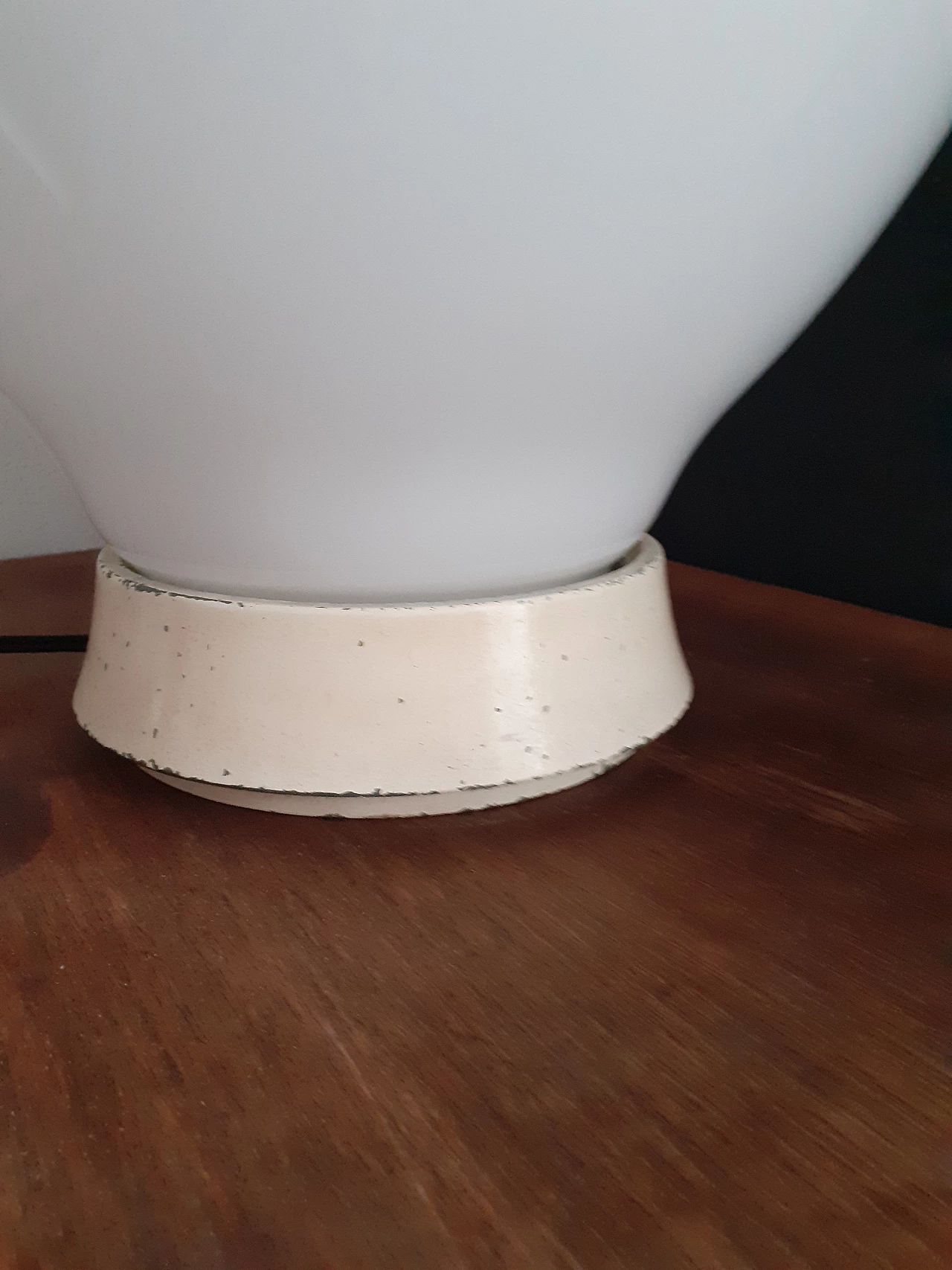 Elisse table lamp in white glass by Claudio Salocchi for Sormani, 1960s 6