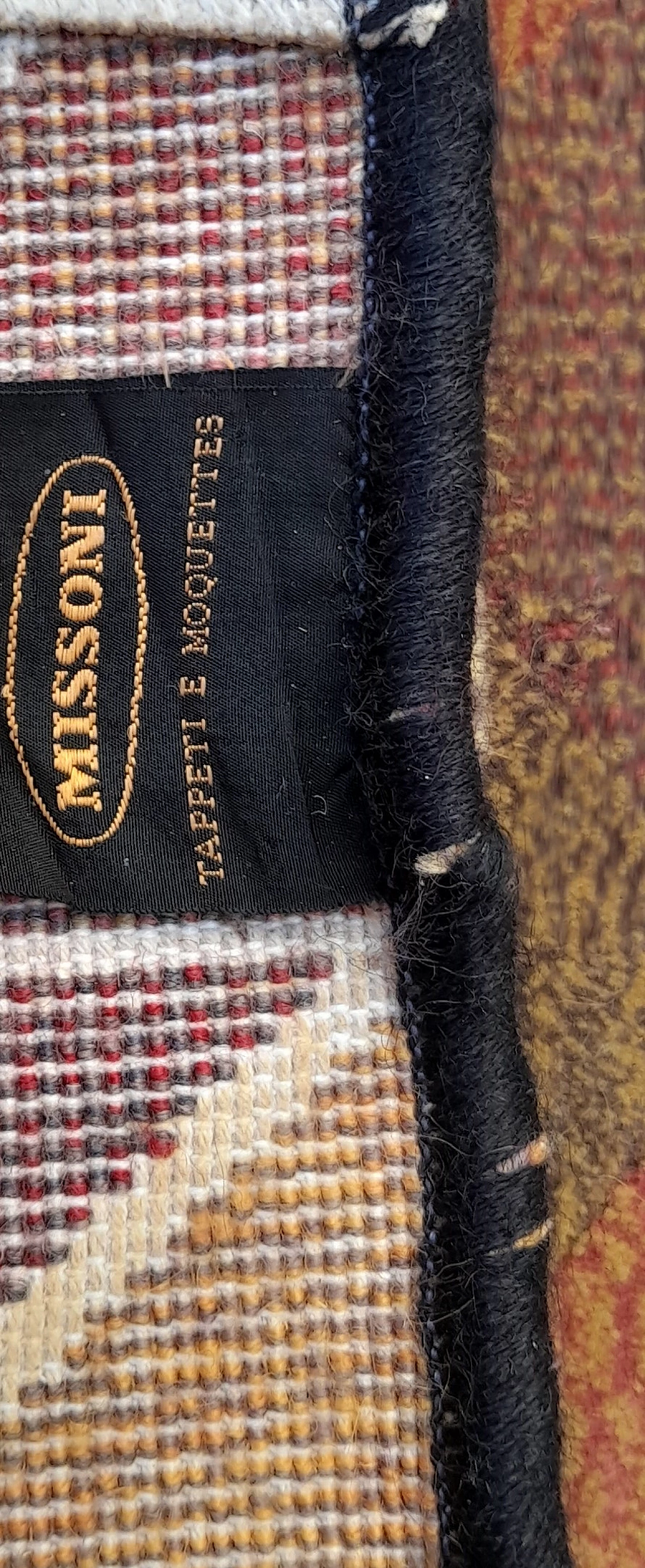 Tappeto quadrato Luxor in lana vergine di Missoni per T&J Vestor, anni '80 4