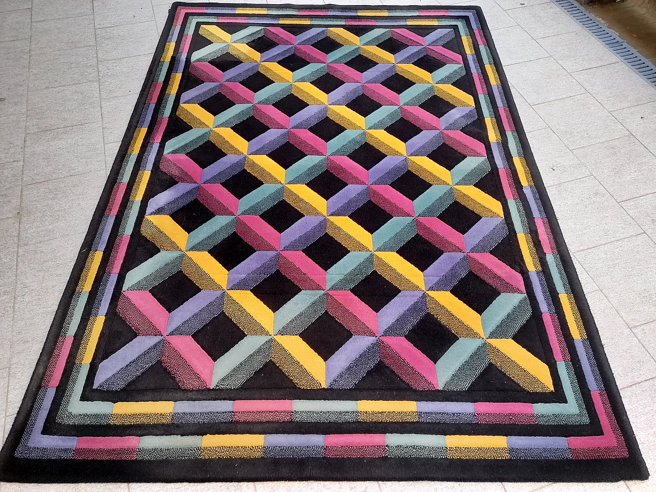 Tappeto Optic di Missoni per T&J Vestor, anni '80 1